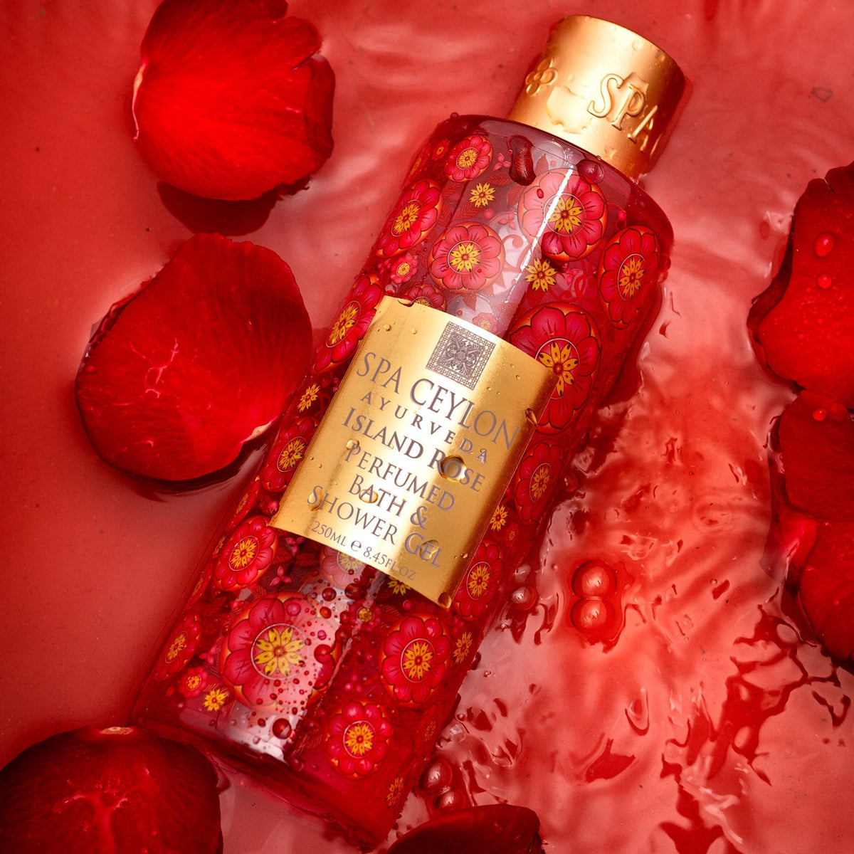 Island Rose - Perfumed Bath & Shower Gel 250ml - Spa Ceylon UK