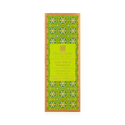Aloe Vera & Pandanus - Massage & Bath Oil 100ml - Spa Ceylon UK