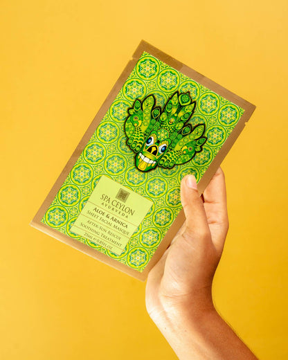 Aloe & Arnica - Sheet Facial Masque - After Sun Rescue Soothing Treatment - Spa Ceylon Sri Lanka