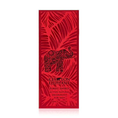 Forest Energy - Ceylon Elephant - Active Natural Deodorant For Men - 60ml - Spa Ceylon UK