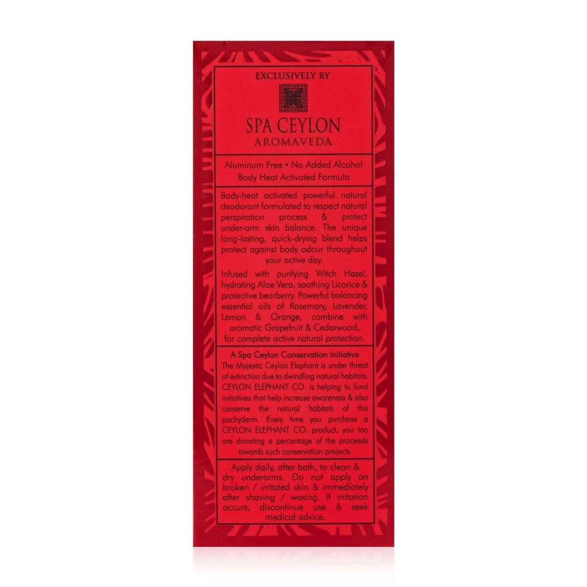 Forest Energy - Ceylon Elephant - Active Natural Deodorant For Men - 60ml - Spa Ceylon UK