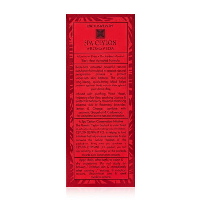 Forest Energy - Ceylon Elephant - Active Natural Deodorant For Men - 60ml - Spa Ceylon UK