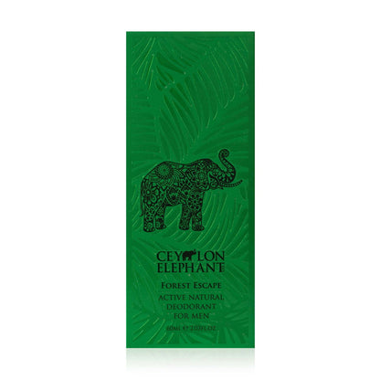 Forest Escape - Ceylon Elephant - Active Natural Deodorant For Men - 60ml - Spa Ceylon UK