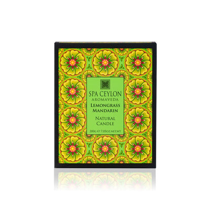 Lemongrass Mandarin - Natural Candle - 200g - Spa Ceylon UK