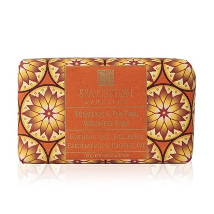 Turmeric & Tea Tree - Anti - Bacterial Exfoliating Wellness Soap 100g - Spa Ceylon UK